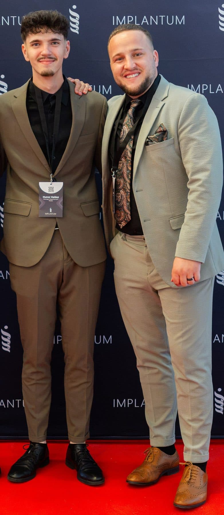 Halász Hunor and Csiki Ervin-György on the red carpet at the Implantum documentary premiere